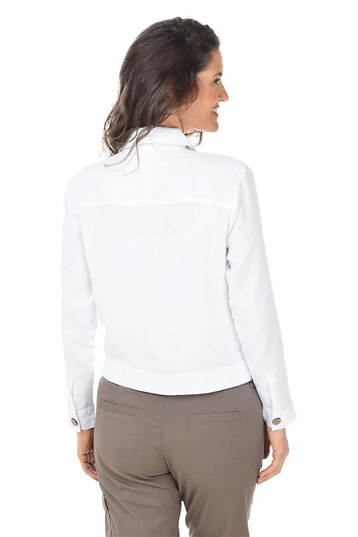 Lightweight Collar Jacket in White