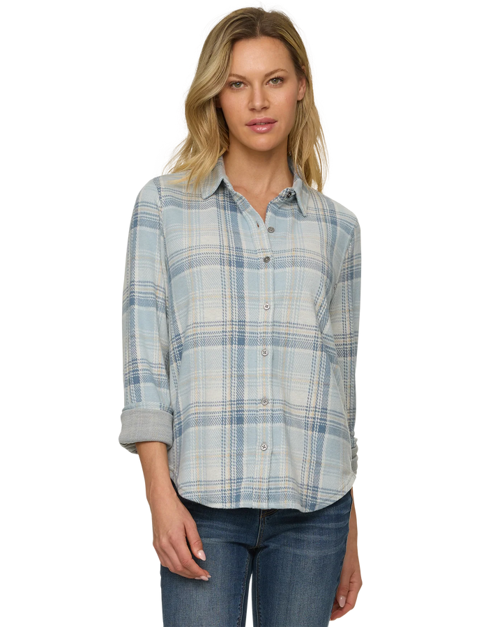 Beatrice Long Sleeve Flannel Knit Shirt