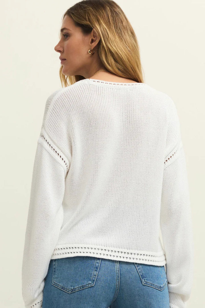 Bellami Crochet Sweater in White