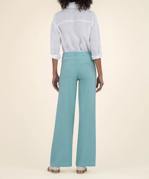 Meg Linen Wide Leg Pants - Sea Blue