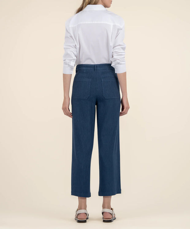 Topaz Wide Leg Pant - Ocean Blue