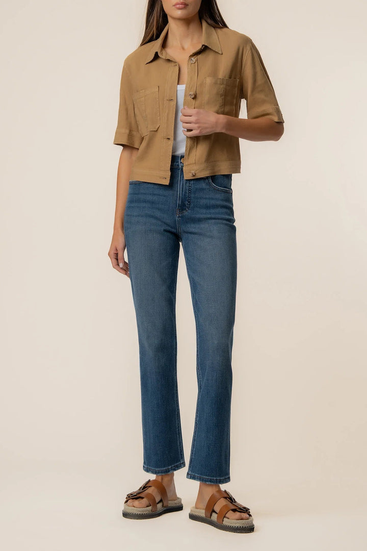 Finley Linen Jacket in Wood