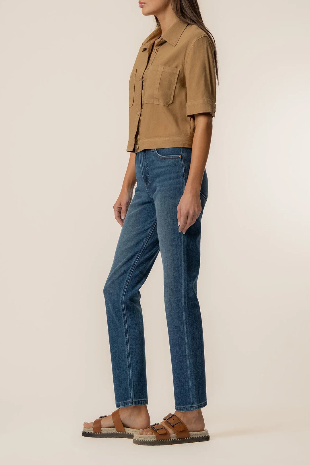 Finley Linen Jacket in Wood