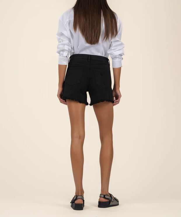 Jane High Rise Long Short with Fray