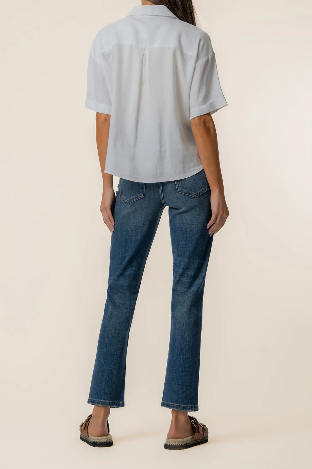 Brianna Linen Shirt in White