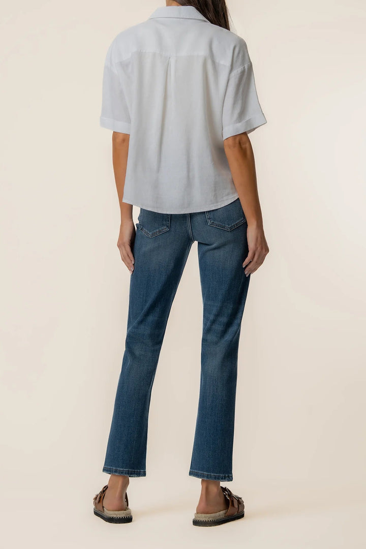 Brianna Linen Shirt in White
