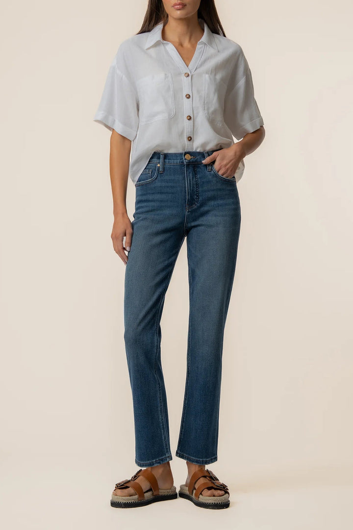 Brianna Linen Shirt in White