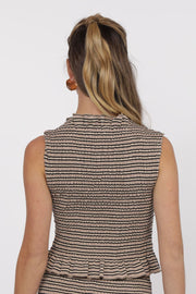 One & Only Stripe Knit Sleeveless Top