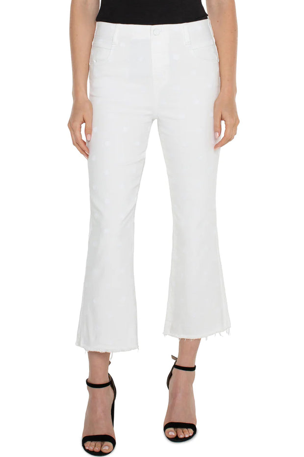 THE GIA GLIDER® CROP FLARE WITH FRAY HEM
