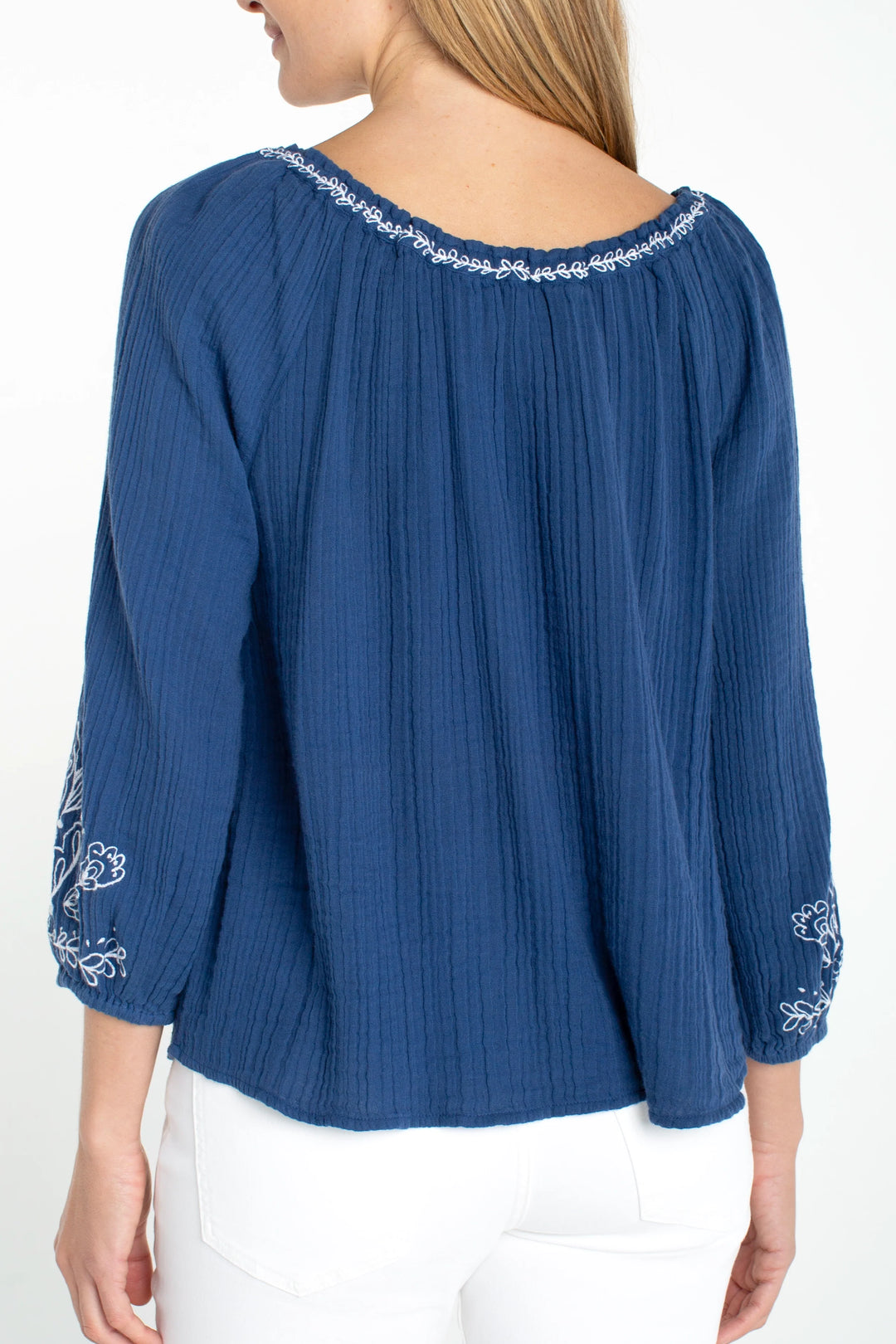 3/4 Sleeve Embroidered Top