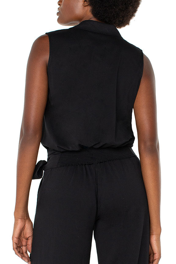 Surplice Top with Self Tie