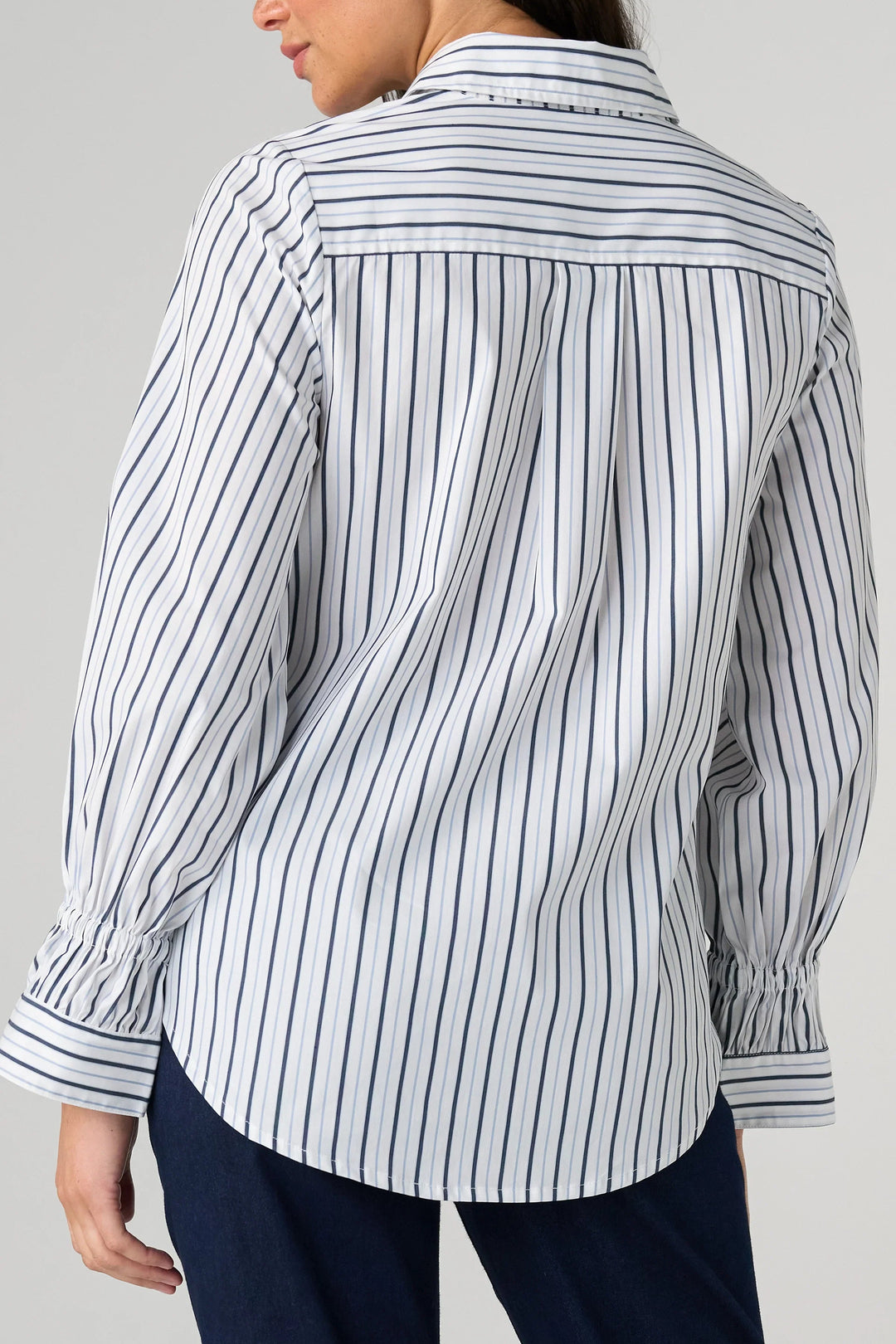 Adjustable Sleeve Button Front Top
