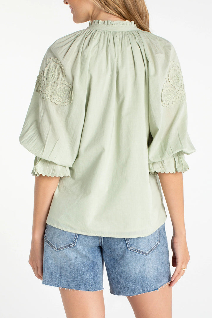 3/4 Sleeve Woven Top