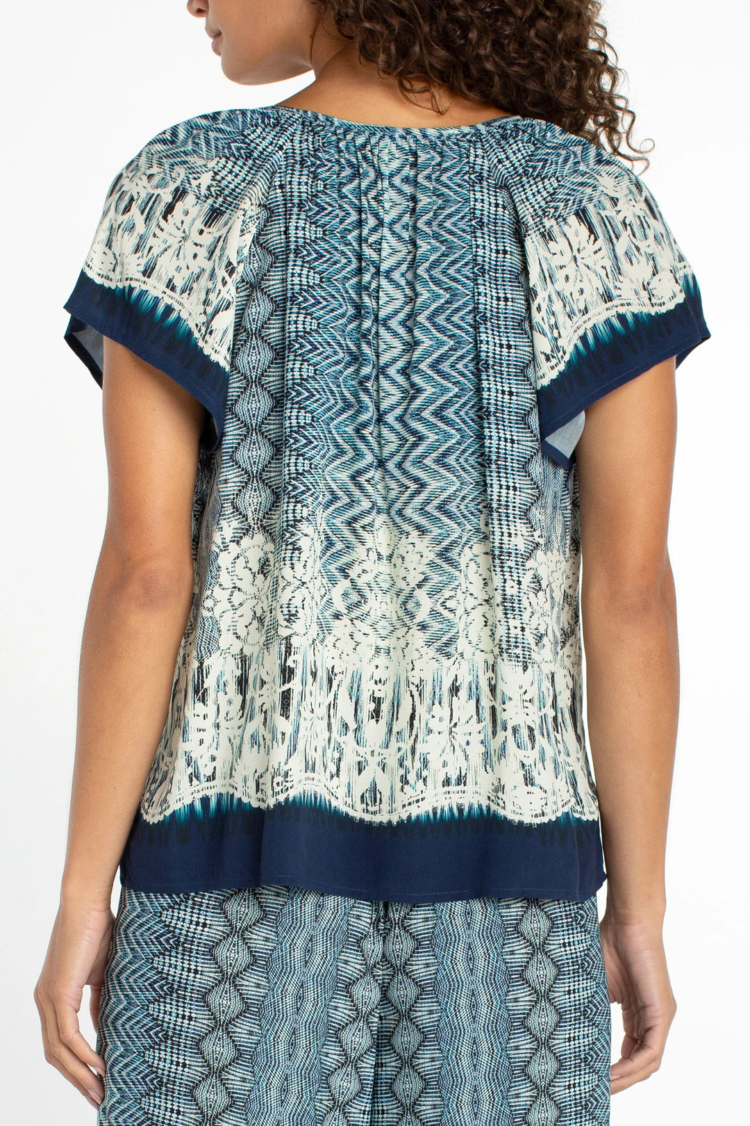 Ikat Print Blouse