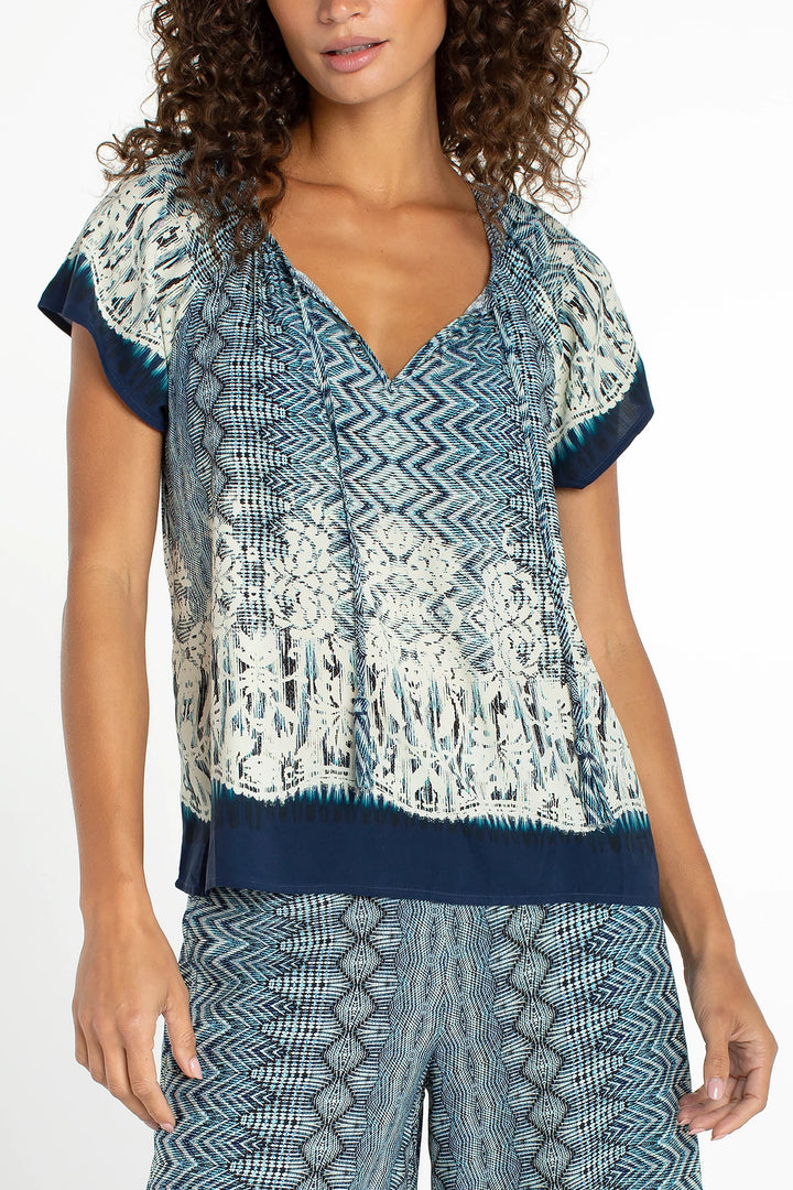 Ikat Print Blouse