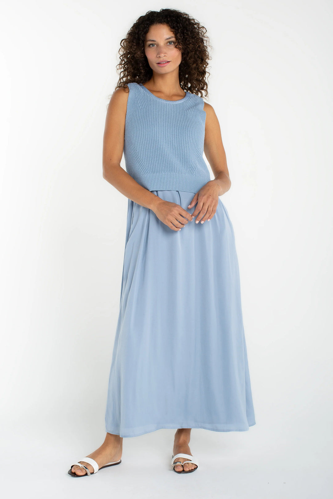 woven knit dress Cable Rib Knitted Dress