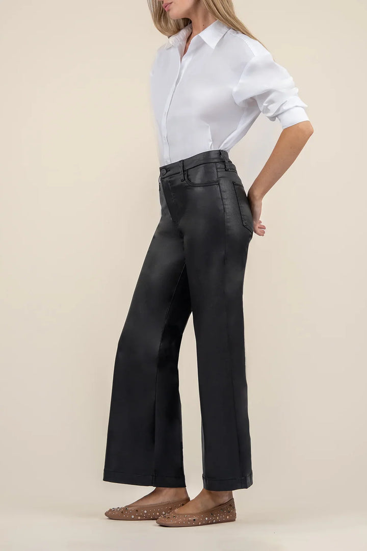Coated Meg Ankle Pant in Black