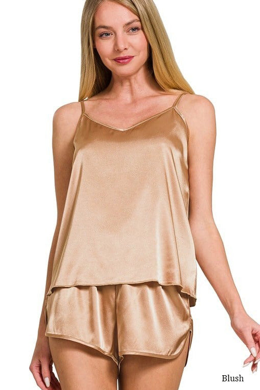 Satin Cami and Shorts Set
