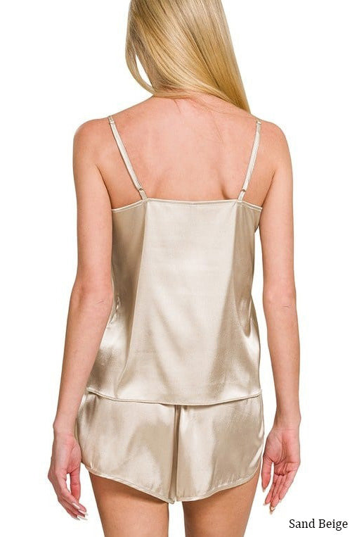 Satin Cami and Shorts Set