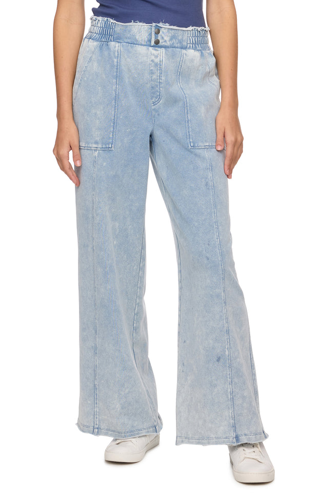 Dolly Vintage Washed Knit Cargo Pant - Indigo