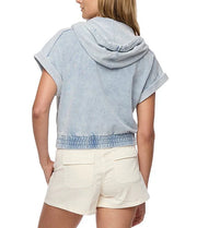 Blaine Zip Up Short Sleeve Hoodie