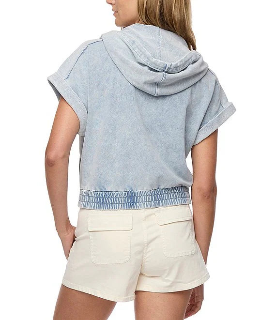 Blaine Zip Up Short Sleeve Hoodie