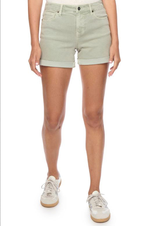 Mid-Rise Cuffed Shorts