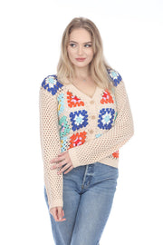 Cassia Floral Block Cardigan