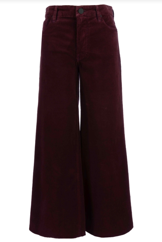 Meg High Rise Wide Leg Corduroy Pant in Cognac