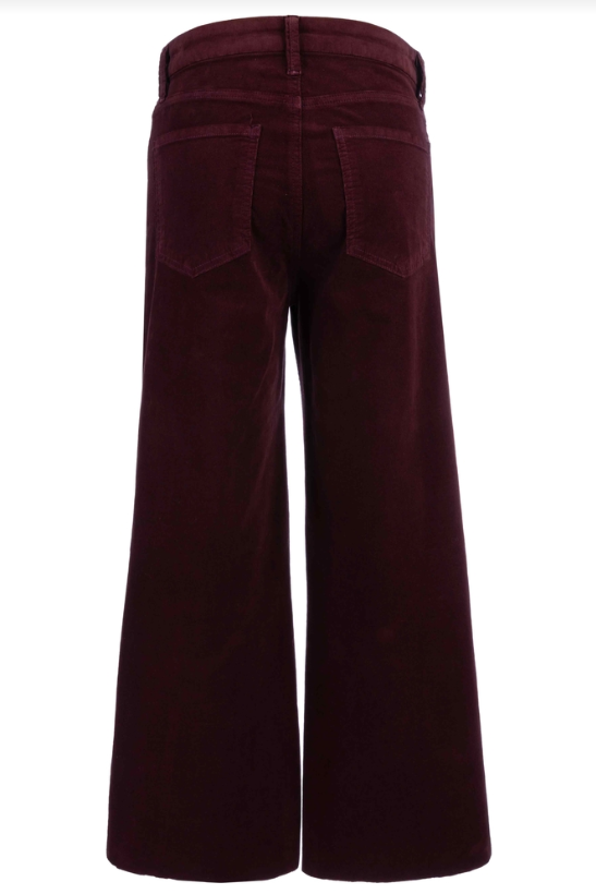 Meg High Rise Wide Leg Corduroy Pant in Cognac