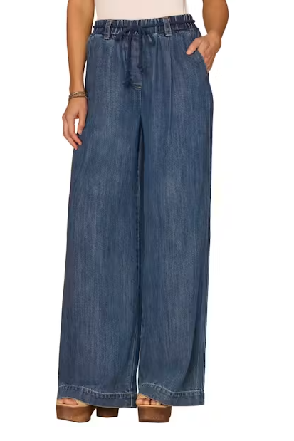 Skyrise Wide Leg Denim Pant