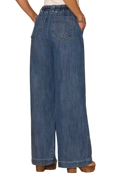 Skyrise Wide Leg Denim Pant