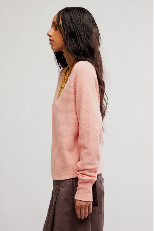 Jess Long Sleeve in Coral Kiss