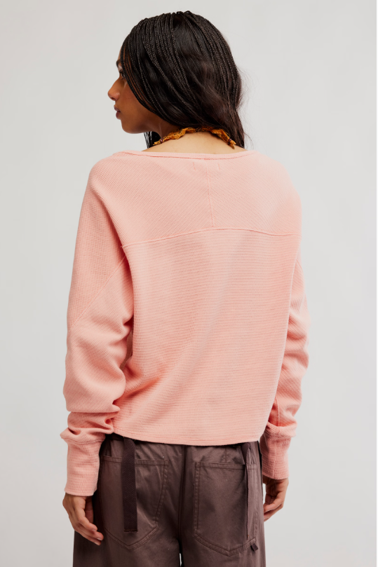 Jess Long Sleeve in Coral Kiss
