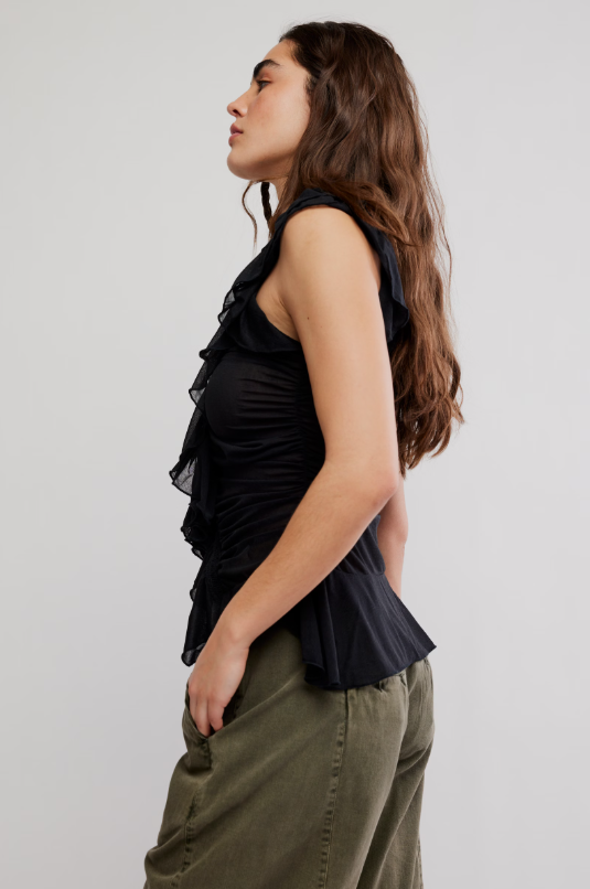 Blythe Ruffle Vest Blouse