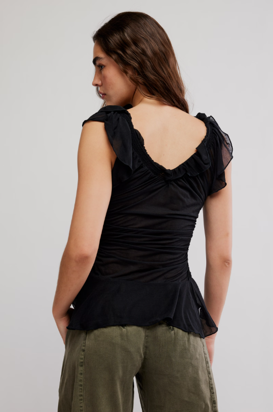 Blythe Ruffle Vest Blouse