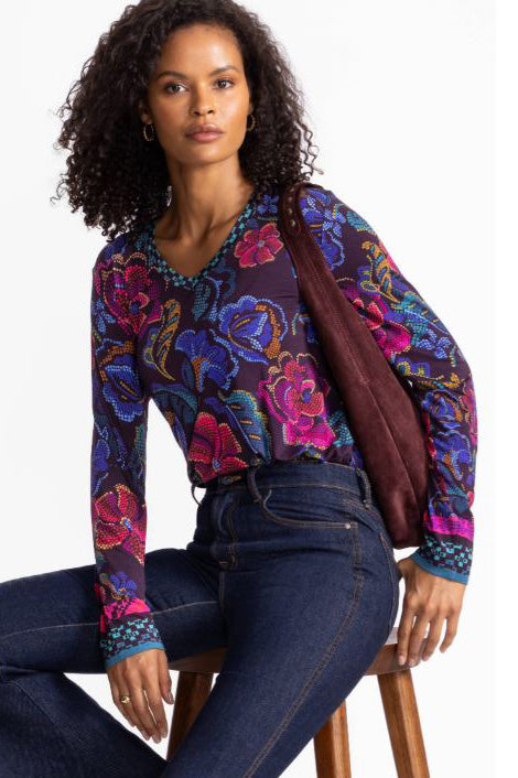 Janie Favorite Long Sleeve V-neck Tee