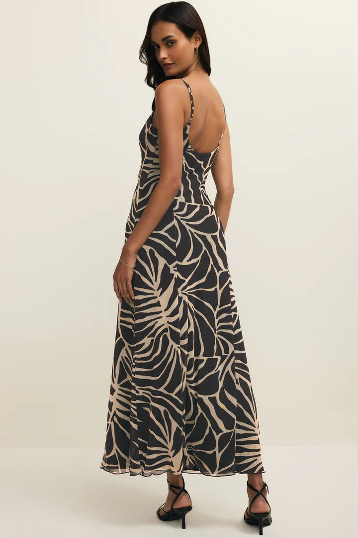Charisma Palm Mesh Maxi Dress