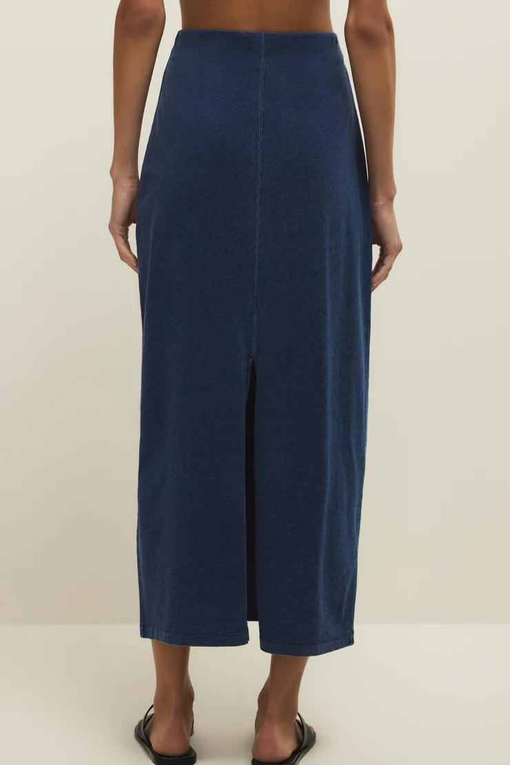 Gail Jersey Denim Skirt