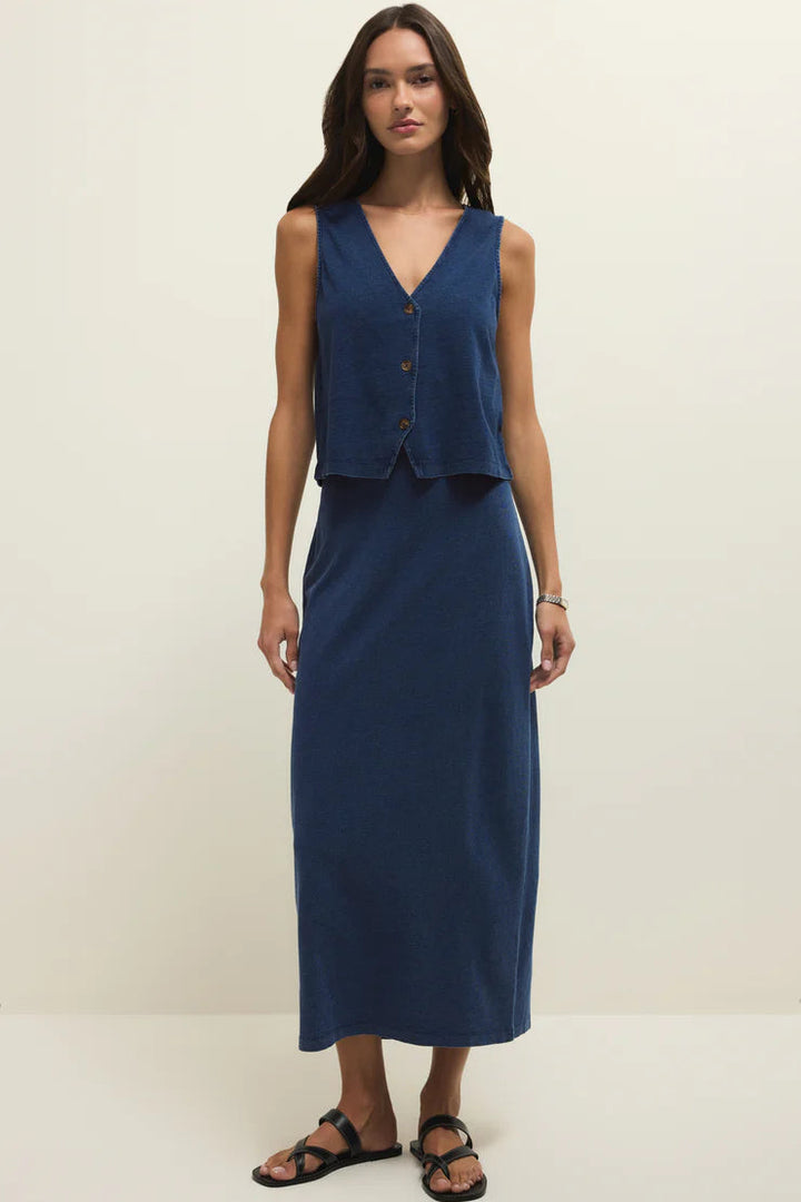 Gail Jersey Denim Skirt