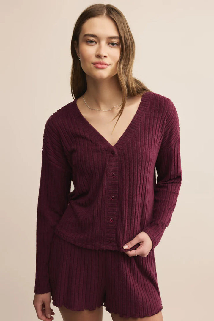Mara Silky Rib Cardigan