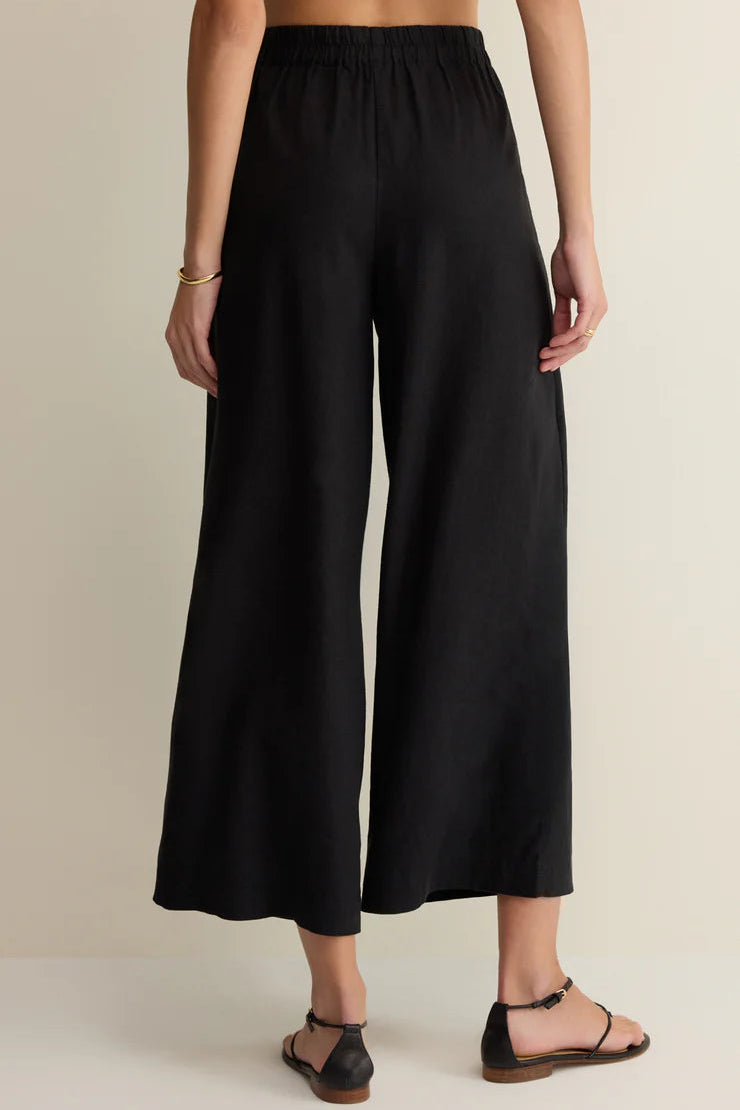 Scout Linen Pant in Black