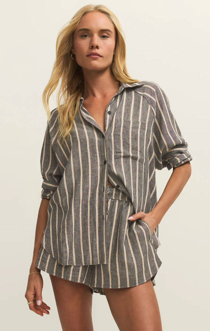 Perfect Stripe Linen Top