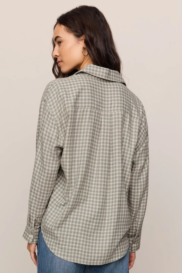 River Plaid Button Up in Emerald Cove
