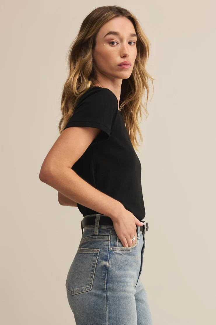 Tourist Airy Knit Jersey Tee in Black