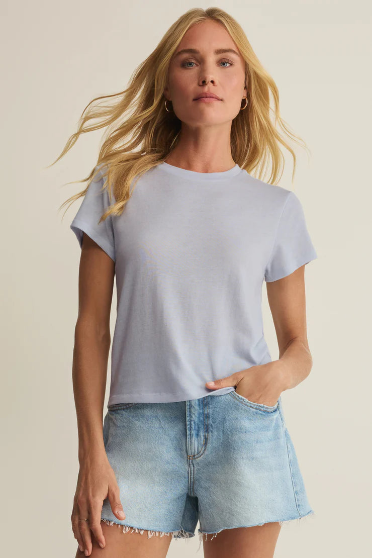 Tourist Airy Knit Jersey Tee in Hampton Blue