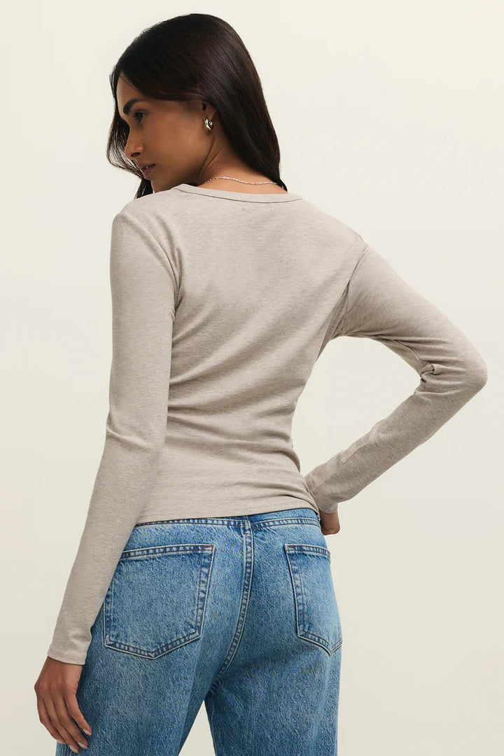 Second Skin Crew in Natural Heather