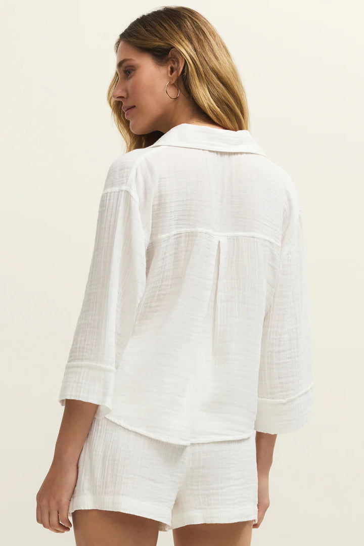 Helena Airy Gauze Blouse