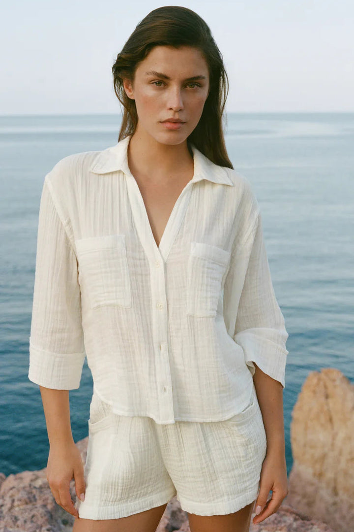 Helena Airy Gauze Blouse