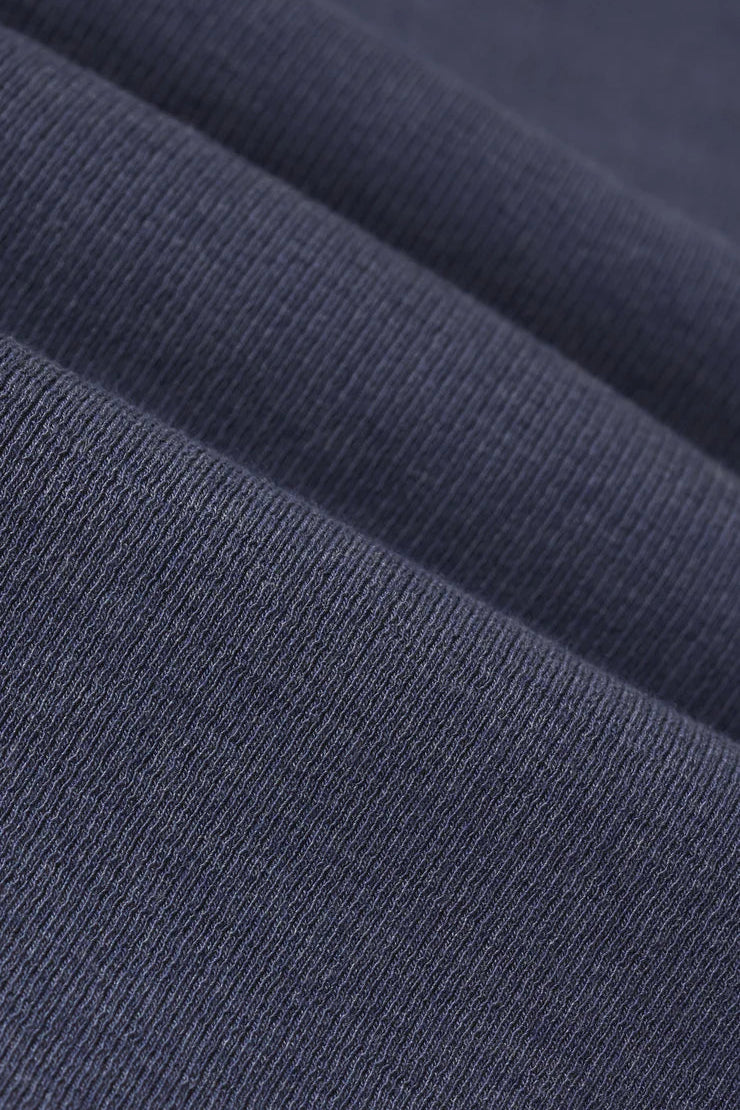 Renee Rib Short Sleeve Top in Indigo